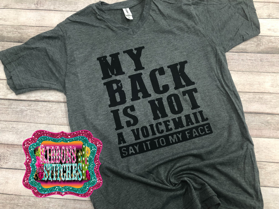 Voicemail vneck soft tee