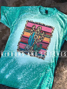 Serape Cactus Bleached Tee