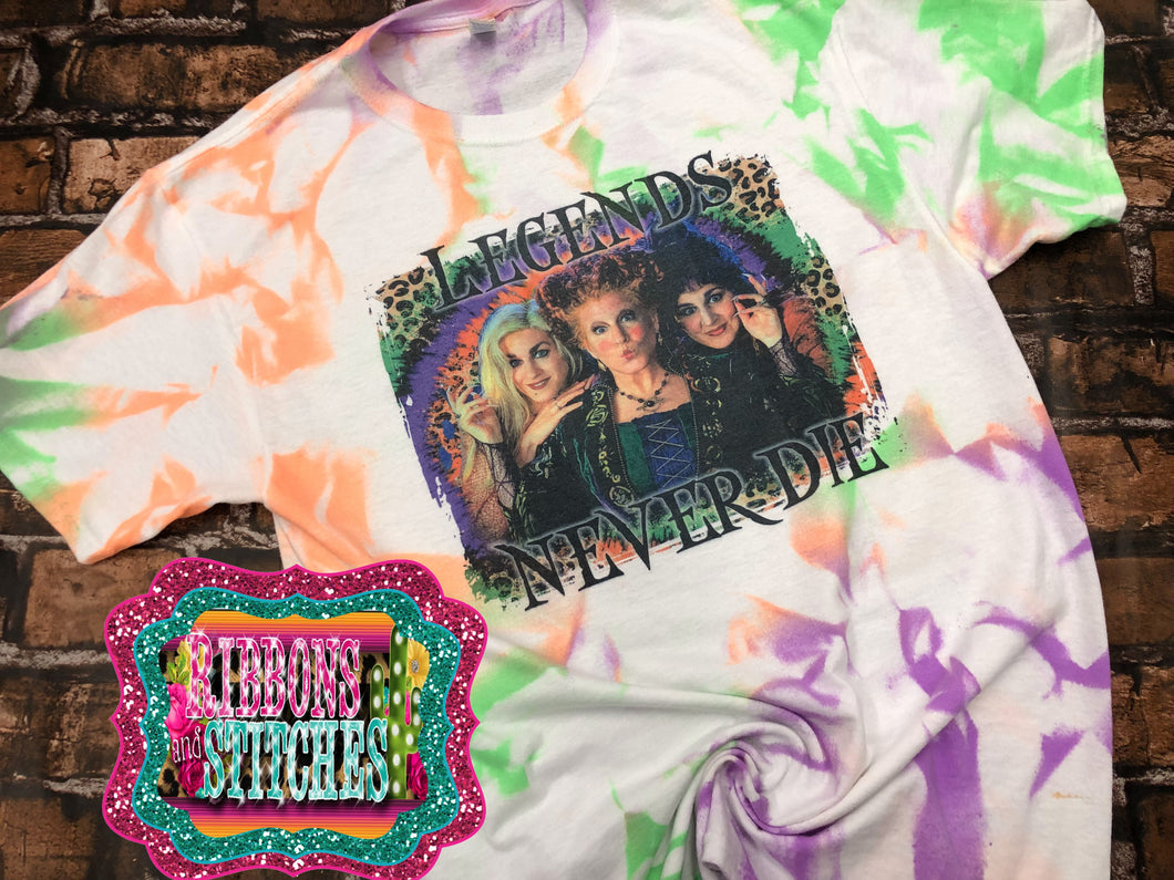 Witches tie dye tee